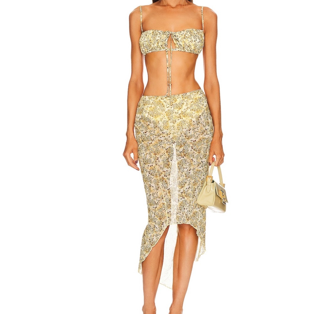 Camila Coelho Yellow  Skirt Set